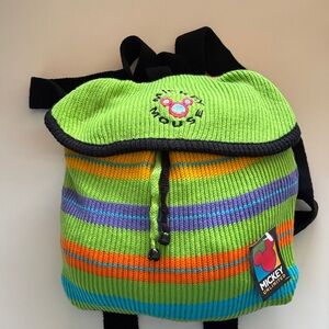 Disney Mickey Unlimited Knitted Backpack Multi NWT
